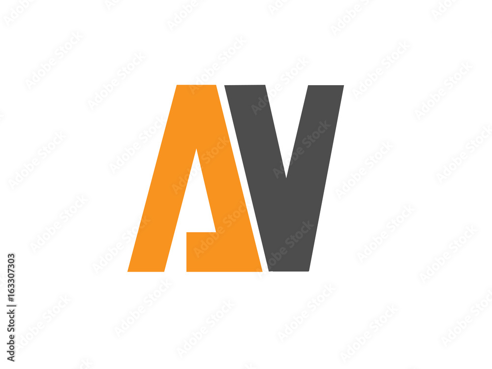 Fototapeta premium AV Initial Logo for your startup venture