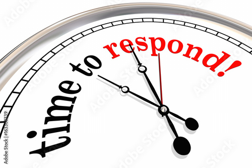 Time to Respond Clock Responsive Service 3d Illustration photo