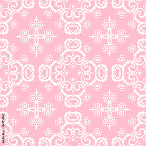 Abstract seamless pattern with curling elements. Vector Illustration.