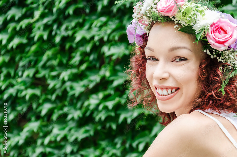 closeup portrait of beauty smilling woman closeup portrait of beauty smilling woman