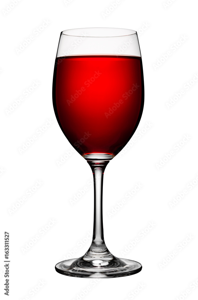 Red wine in a glass isolated on white background Red wine in a glass isolated on white background