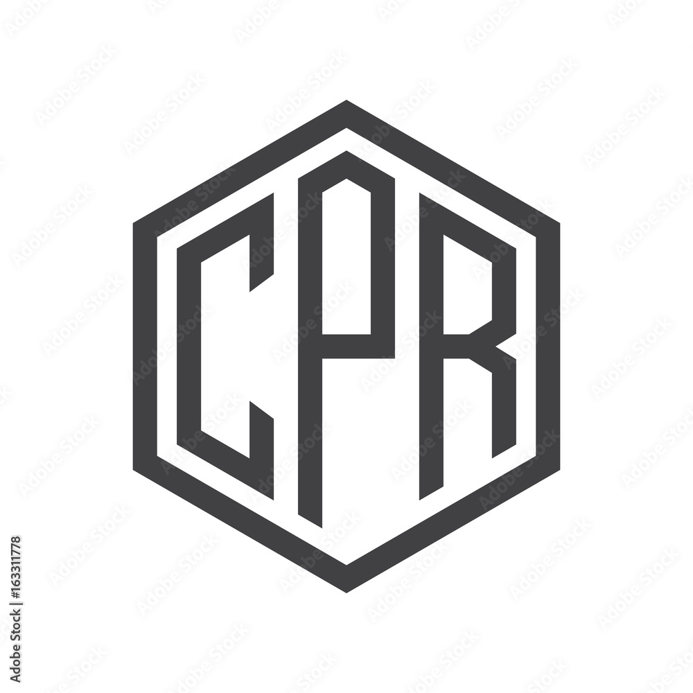 three-letter initials hexagon logo black three-letter initials hexagon logo black
