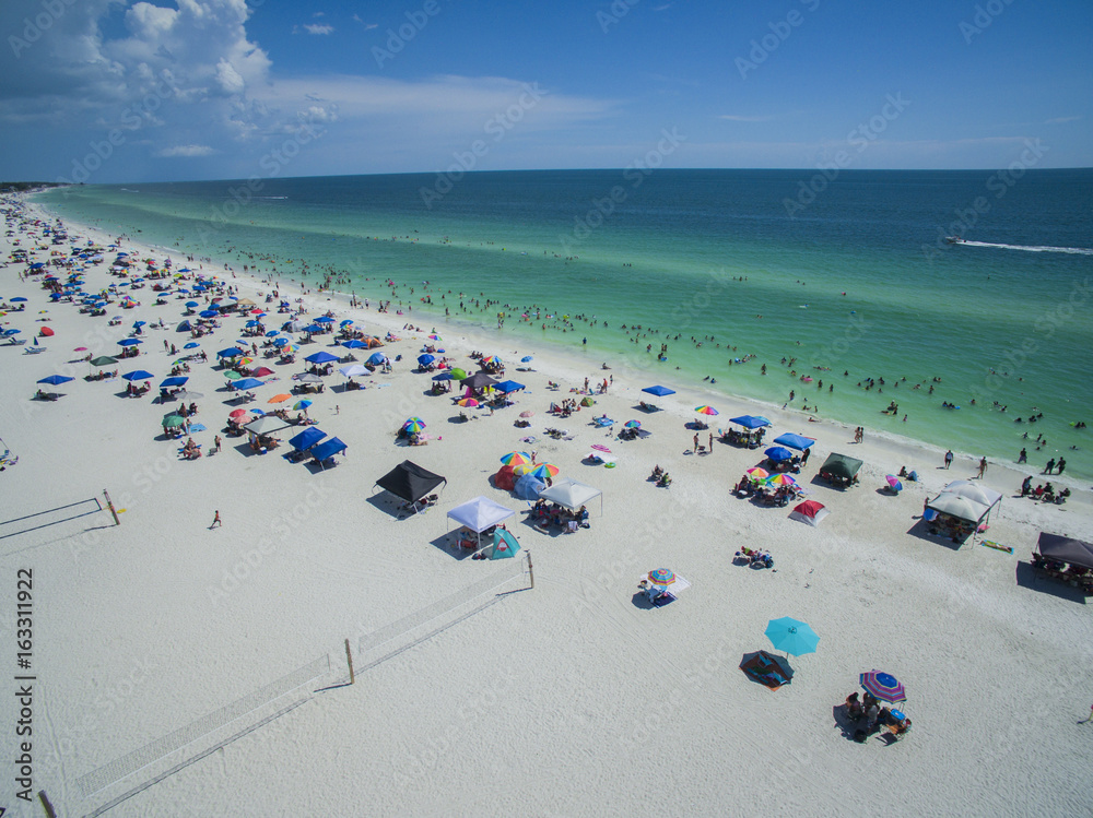 Aerial view of Florida Beach in Summer