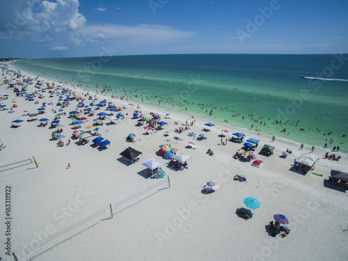 Aerial view of Florida Beach in Summer photo