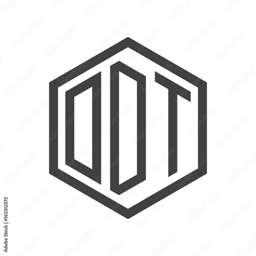 three-letter initials hexagon logo black three-letter initials hexagon logo black
