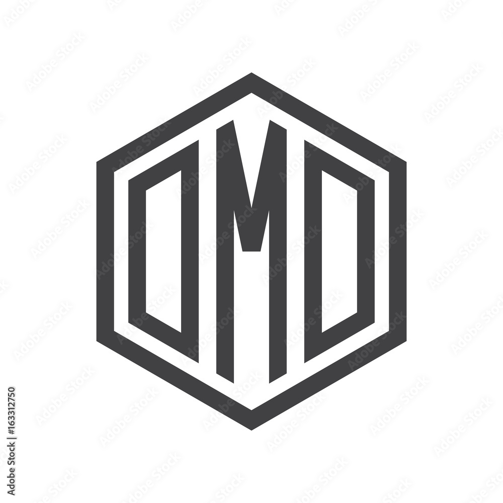 three-letter initials hexagon logo black three-letter initials hexagon logo black