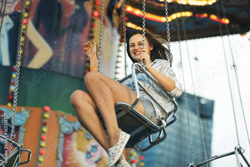 Valokuva Swing Spining Amusement Carninal Enjoyment Concept