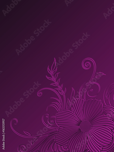 Western Violet Floral Background Template 