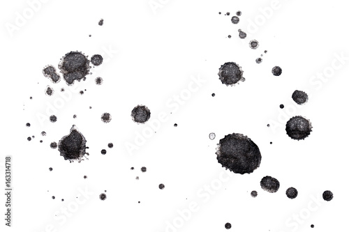 Abstract black ink splash