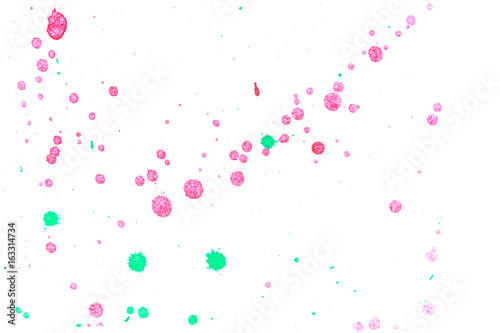 Abstract green red ink splash