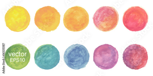 Vector watercolor circle background