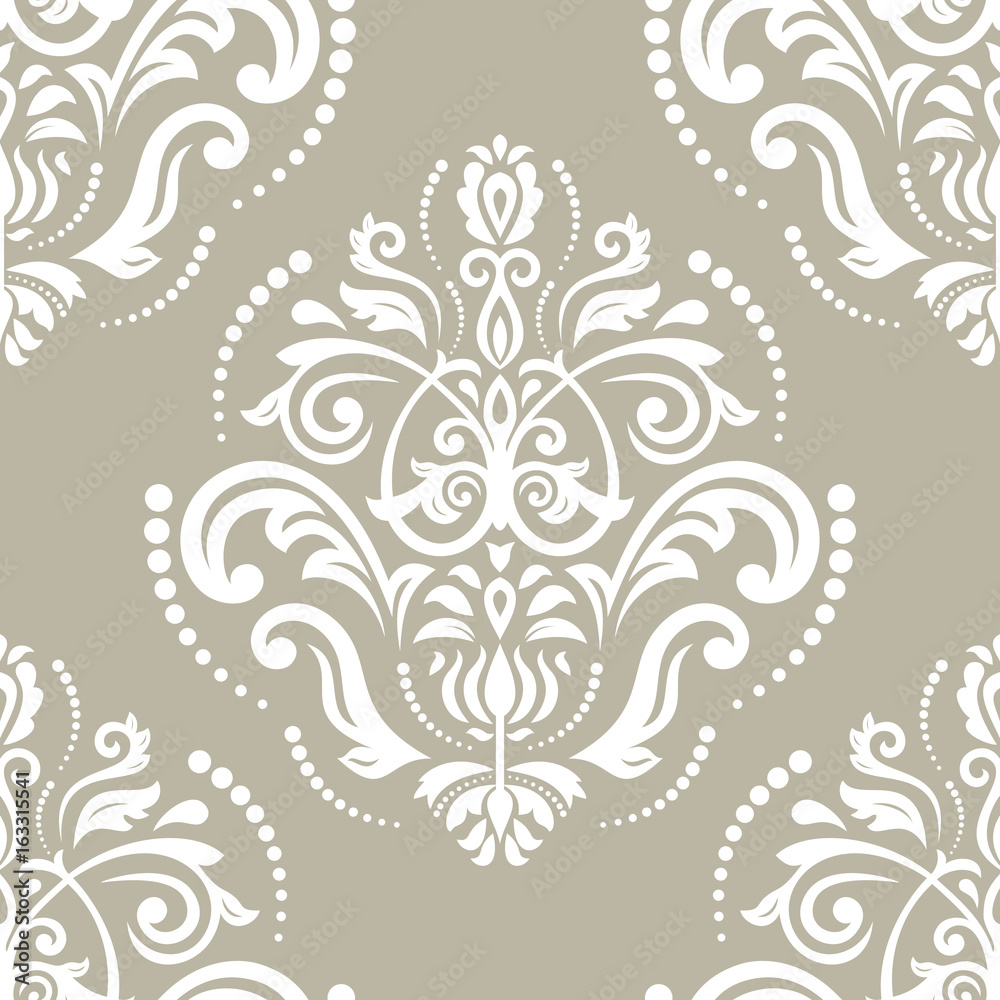 Orient vector classic white pattern. Seamless abstract background with repeating elements. Orient background Orient vector classic white pattern. Seamless abstract background with repeating elements. Orient background