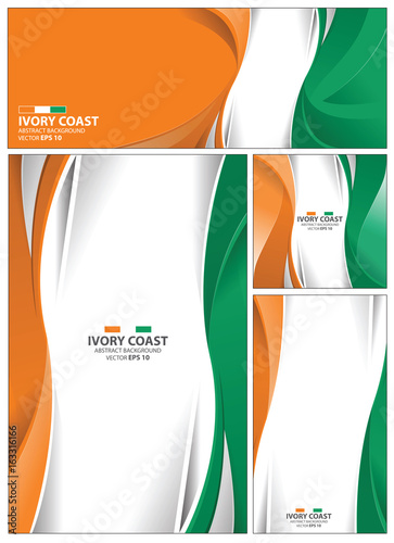 Abstract Ivory Coast Flag Background