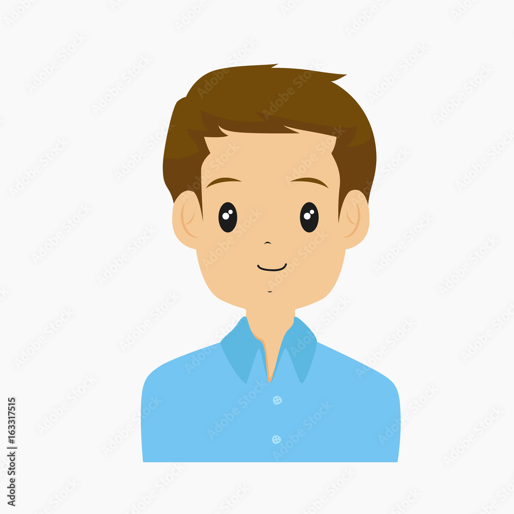 half body father vector illustration