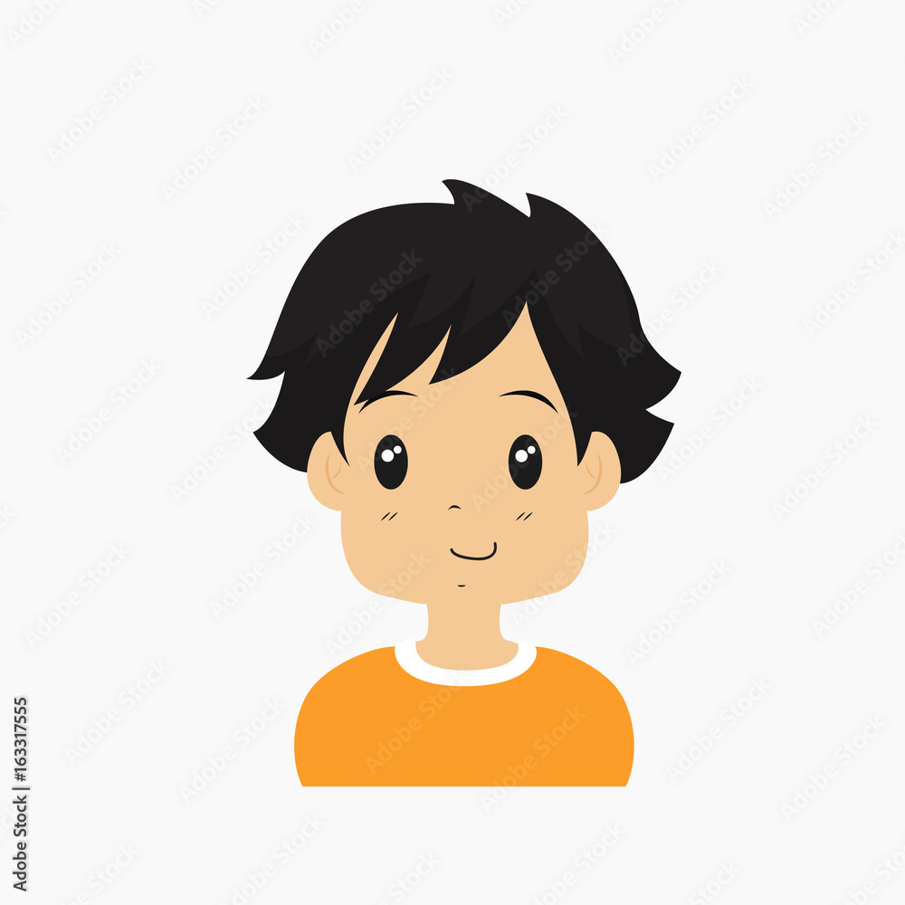 half body little boy vector illustration half body little boy vector illustration