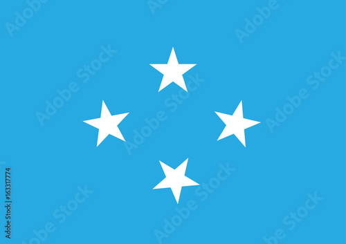 Flag of Micronesia - Vector design of flag Federated States Micronesia