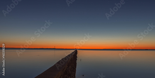 Colourful sunrise on a calm morning.