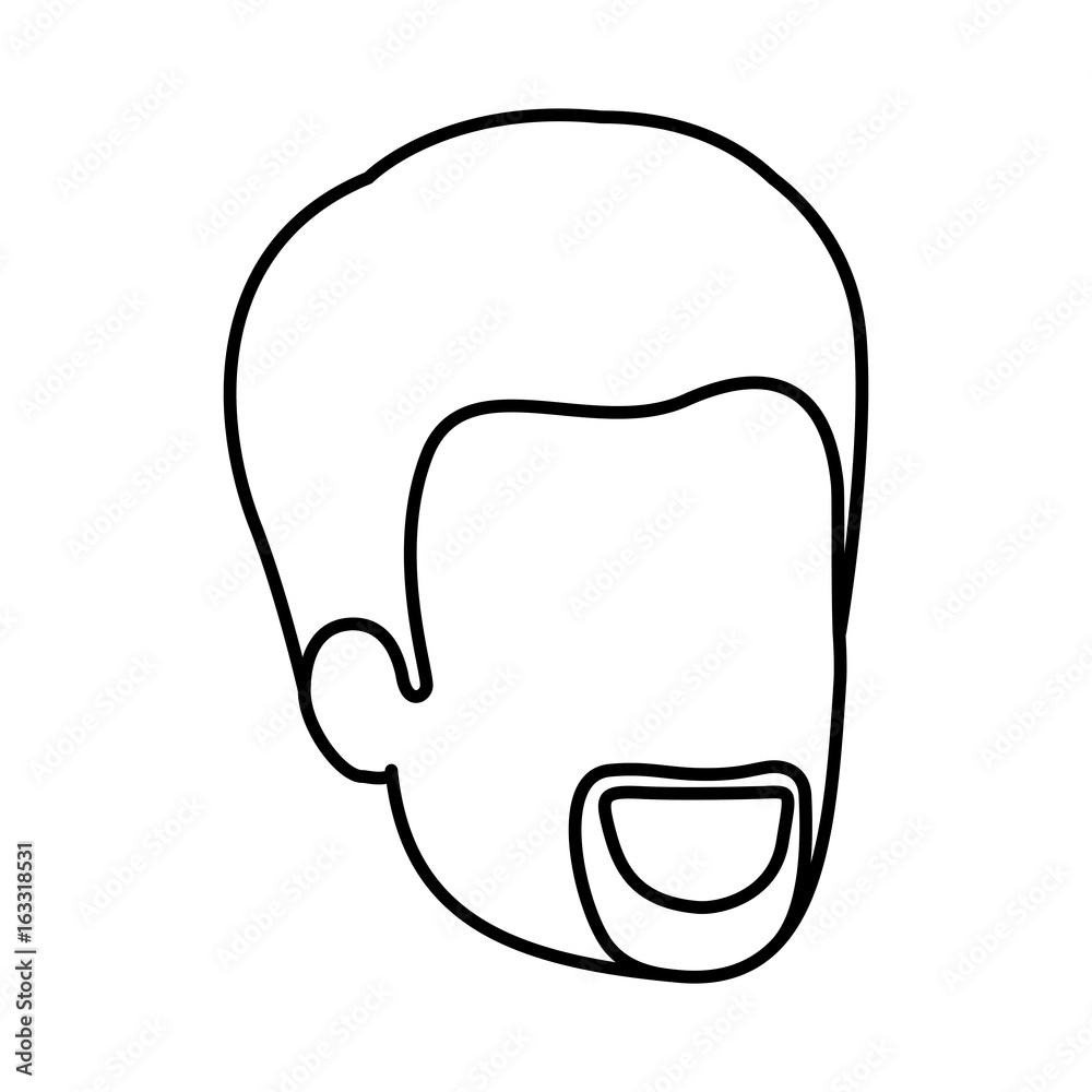 sketch silhouette of man faceless with van dyke beard vector illustration sketch silhouette of man faceless with van dyke beard vector illustration