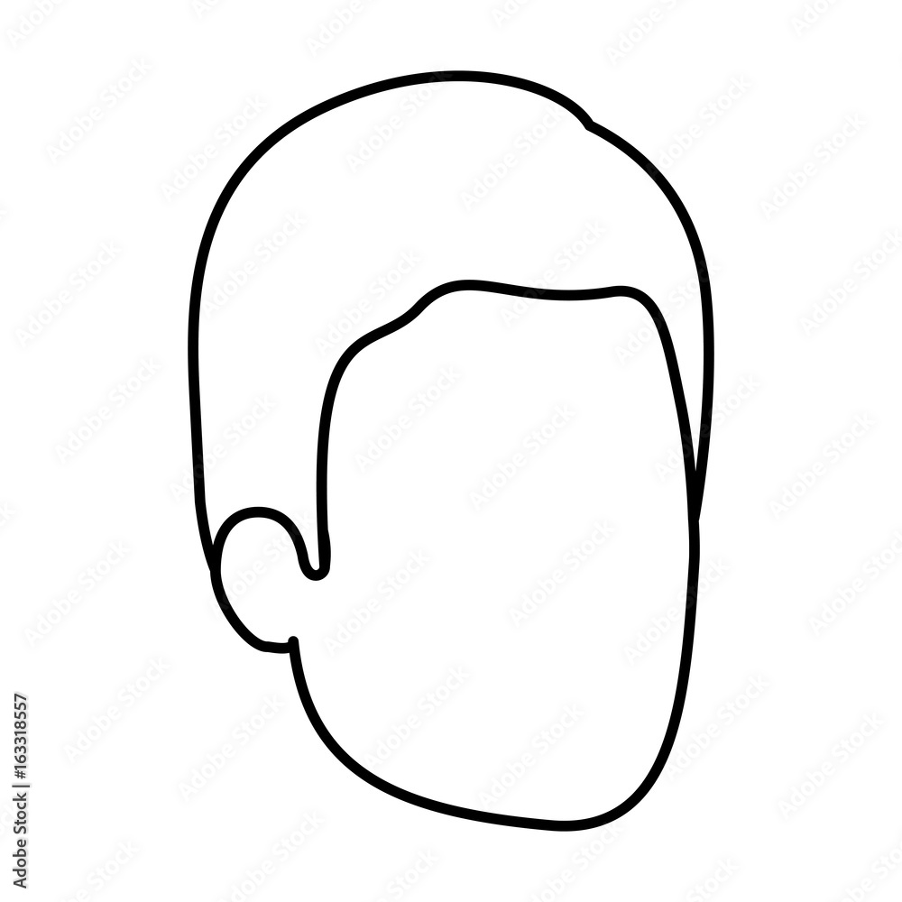 sketch silhouette of man faceless with hairstyle simple vector illustration sketch silhouette of man faceless with hairstyle simple vector illustration