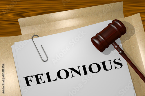 Felonious - legal concept