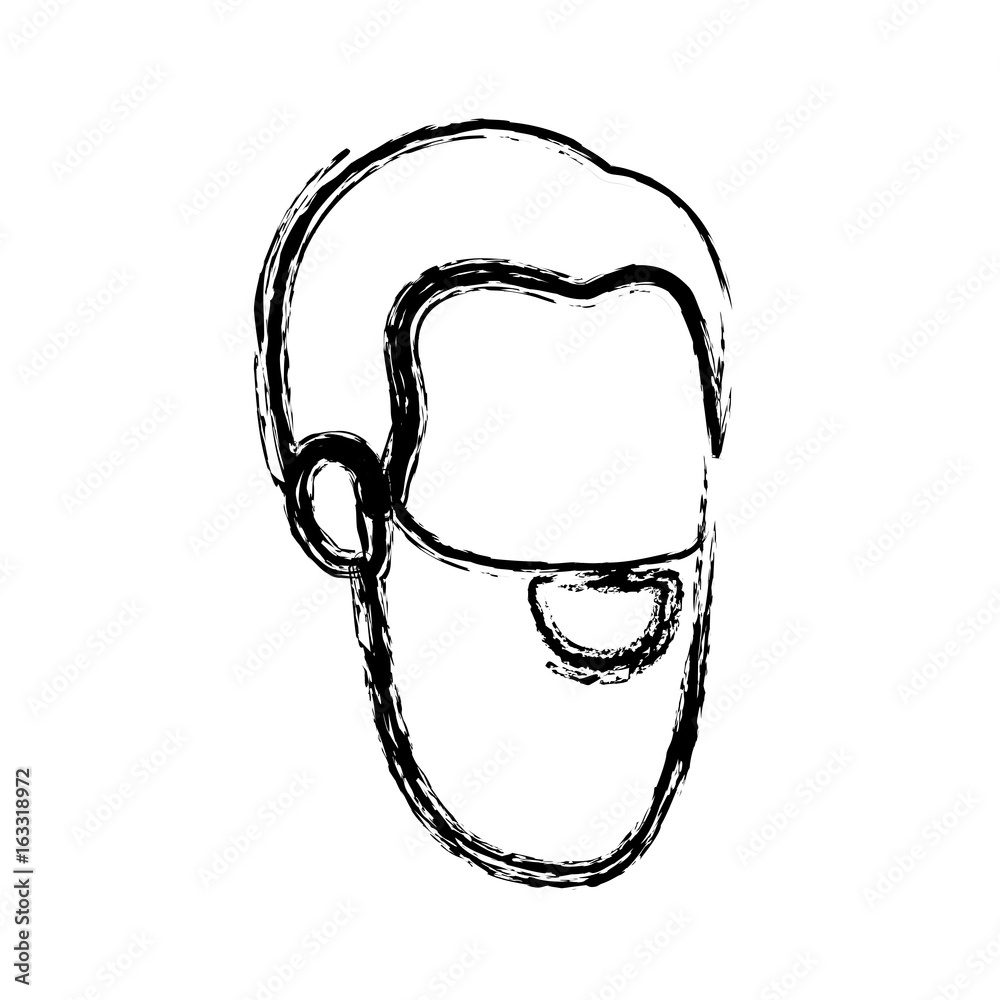 blurred silhouette of man faceless with long beard vector illustration blurred silhouette of man faceless with long beard vector illustration