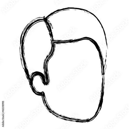 blurred silhouette of man faceless with haircut side parted vector illustration