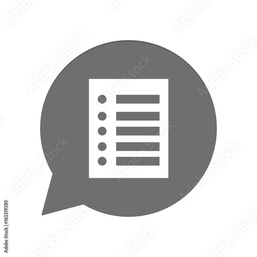 Graue Sprechblase rund - Liste