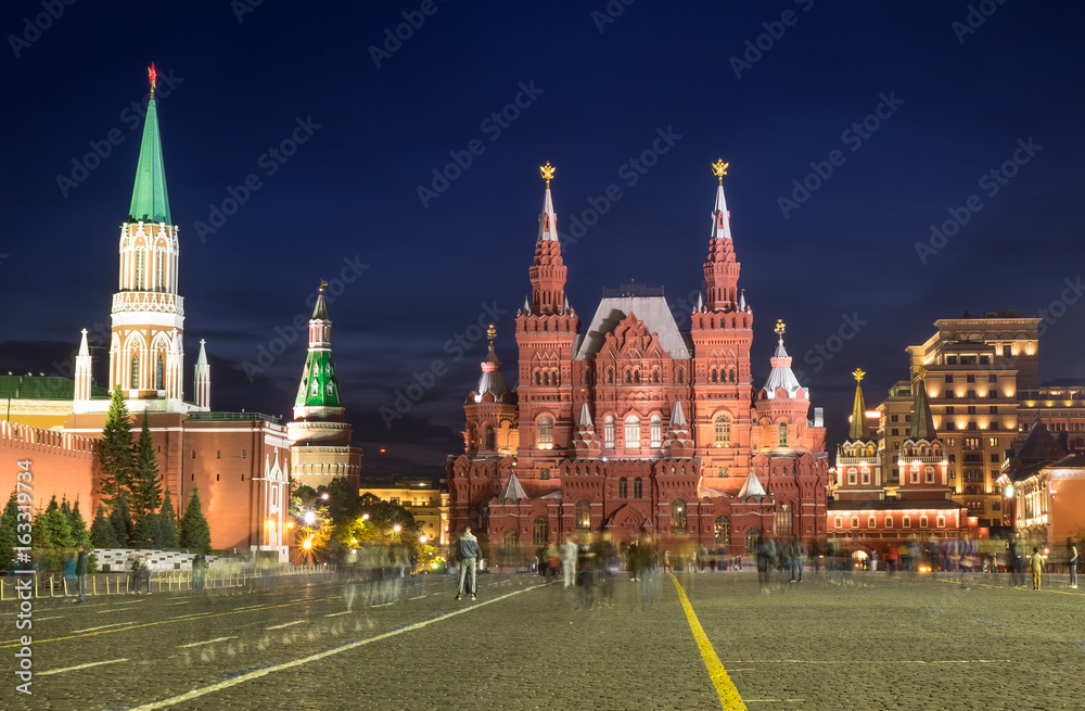 Obraz premium The hight time,many people visited at the Red square ,Moscow Russia