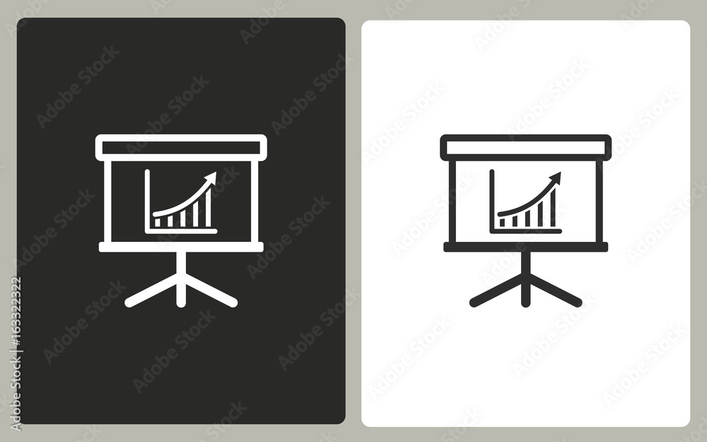 Diagram board - vector icon. Diagram board - vector icon.
