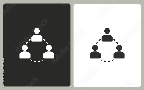 Human interaction    - vector icon.