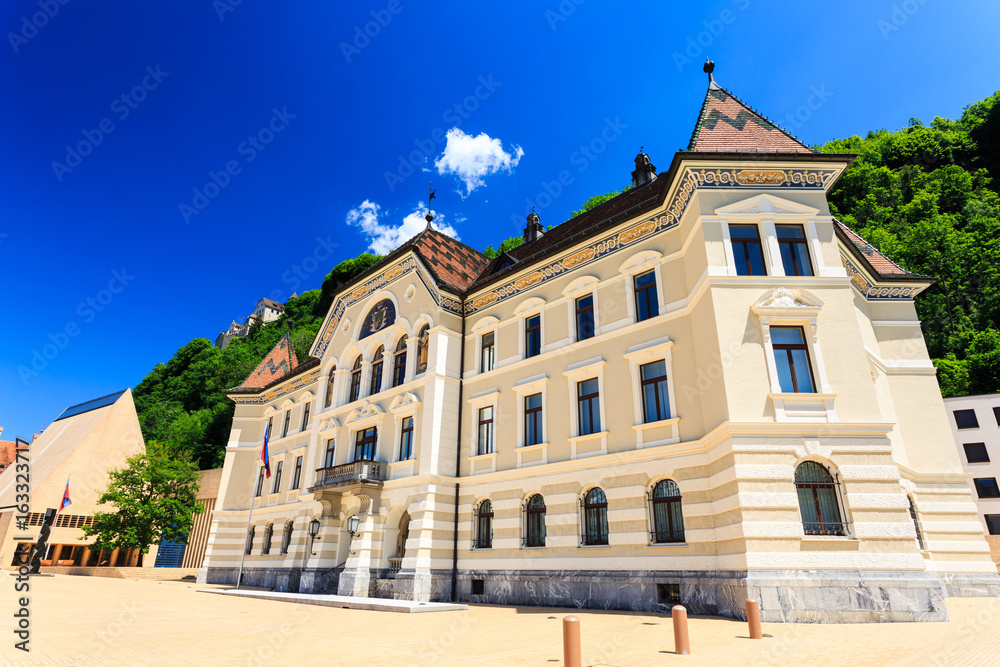 Building parliament of Liechtenstein in Vaduz.