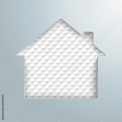 House Hole Checkered Background