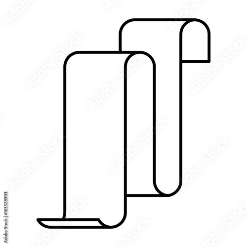 monochrome silhouette of continuously long sheet vector illustration