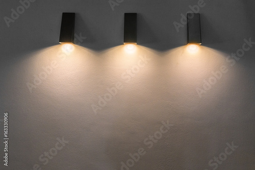 modern metal lamp on the wall
