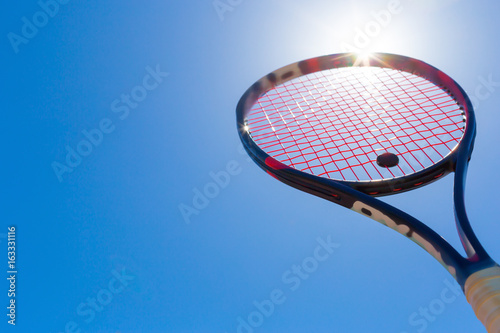 Close up of tennis racket
