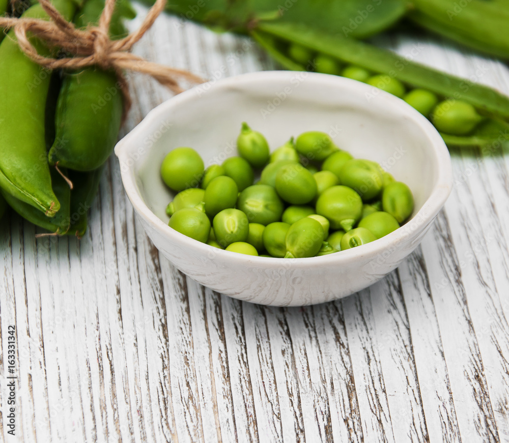 green peas on a table green peas on a table