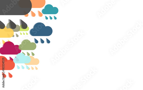 Hintergrund aus bunten Regenwolken