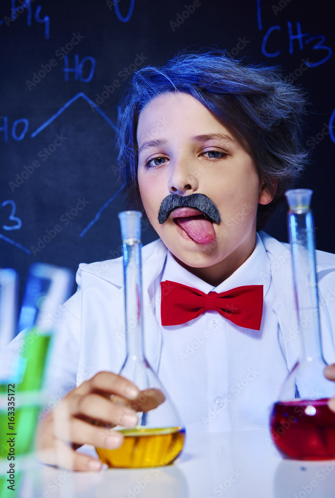 Funny portrait of young scientist Funny portrait of young scientist