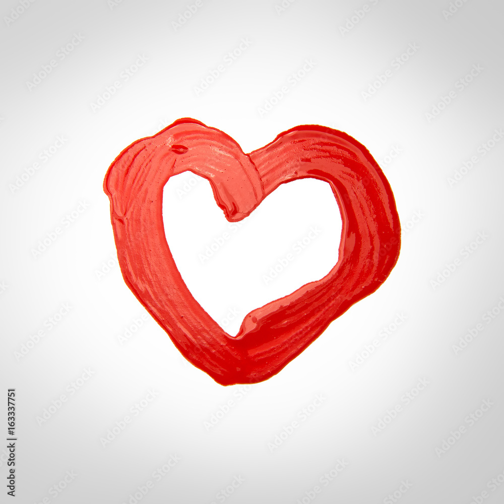 painted red heart painted red heart