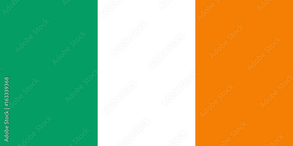 Ireland flag. National flag of Ireland, vector