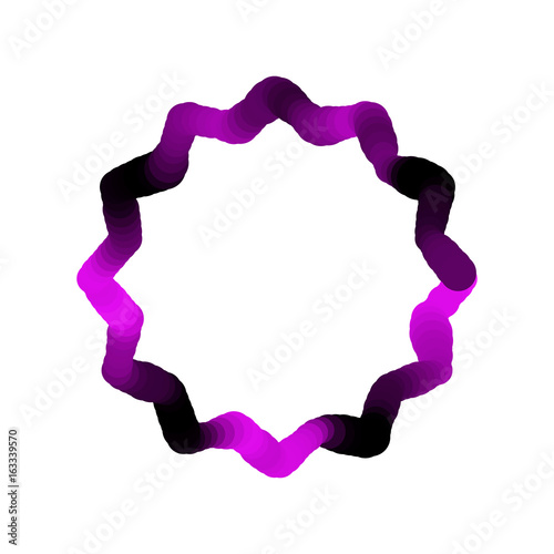 Abstract luminance frame. Isolated on white background. Vector colorful illustration.