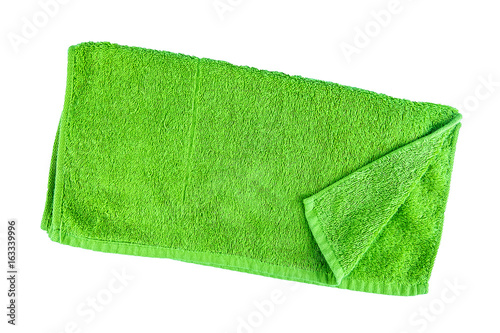 Green spa Towel isolated on white background