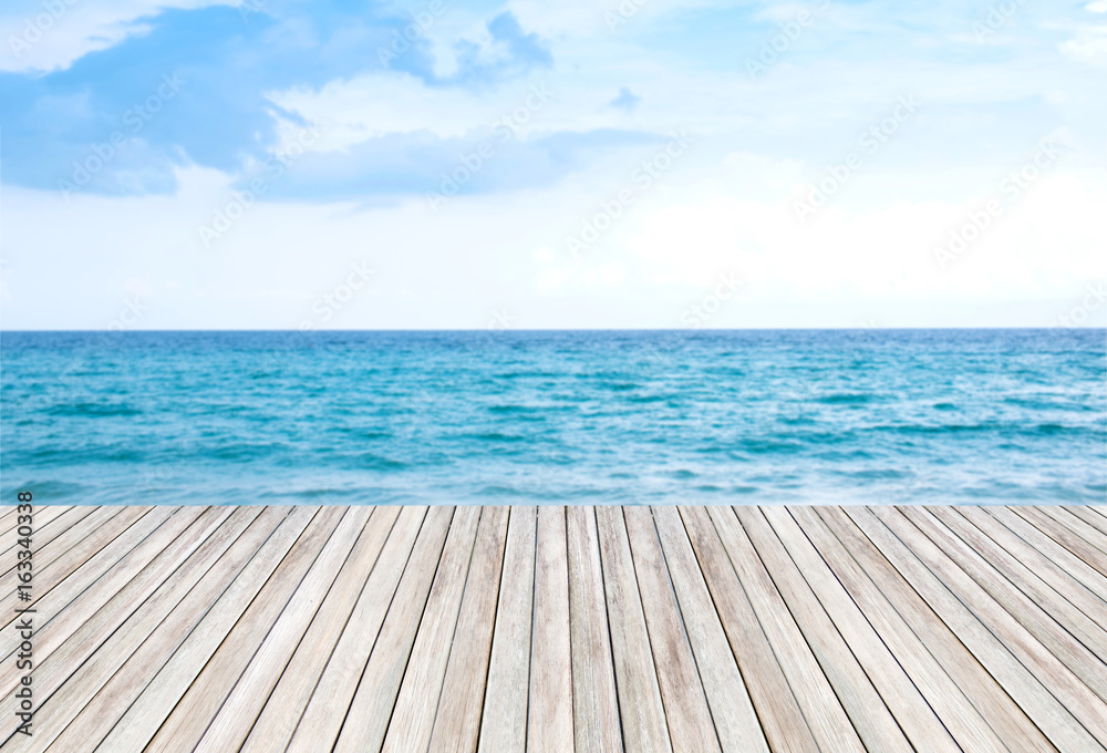 Fototapeta premium wooden terrace near the sea