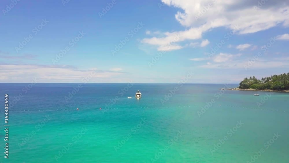 Aerial View of Speed Boat In The Summer Sea In Thailand Aerial View of Speed Boat In The Summer Sea In Thailand