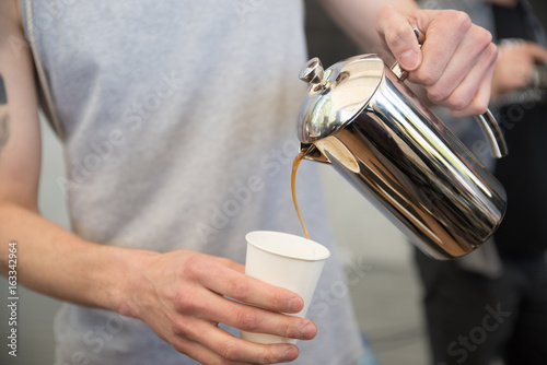 French press coffee photo