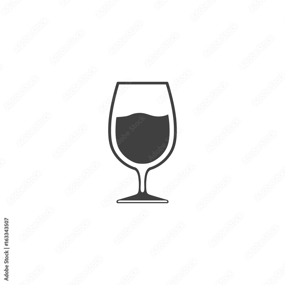 Wineglass with wine vector icon isolated on white background Wineglass with wine vector icon isolated on white background