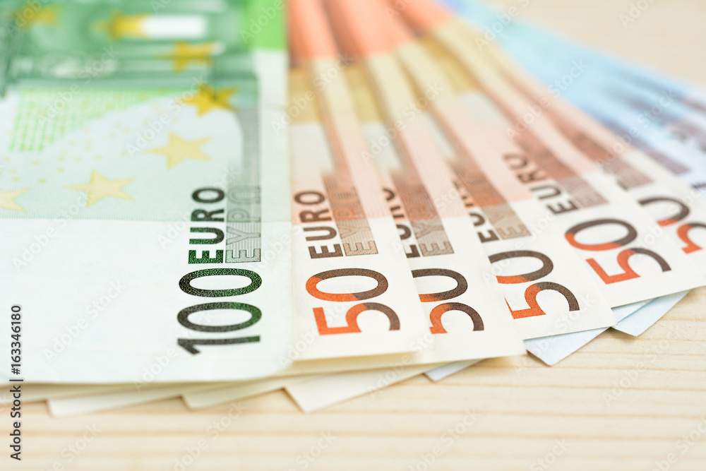 Money, Euro currency (EUR) bills and coins Money, Euro currency (EUR) bills and coins