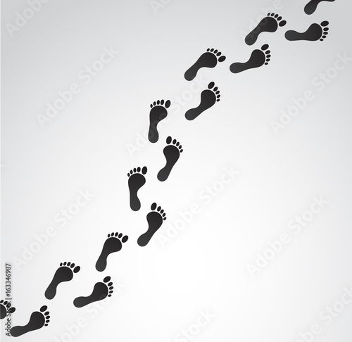Footprints vector art.