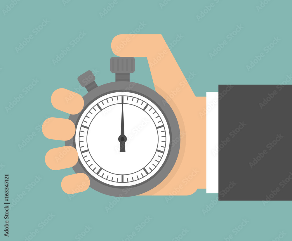 Hand holding stopwatch 