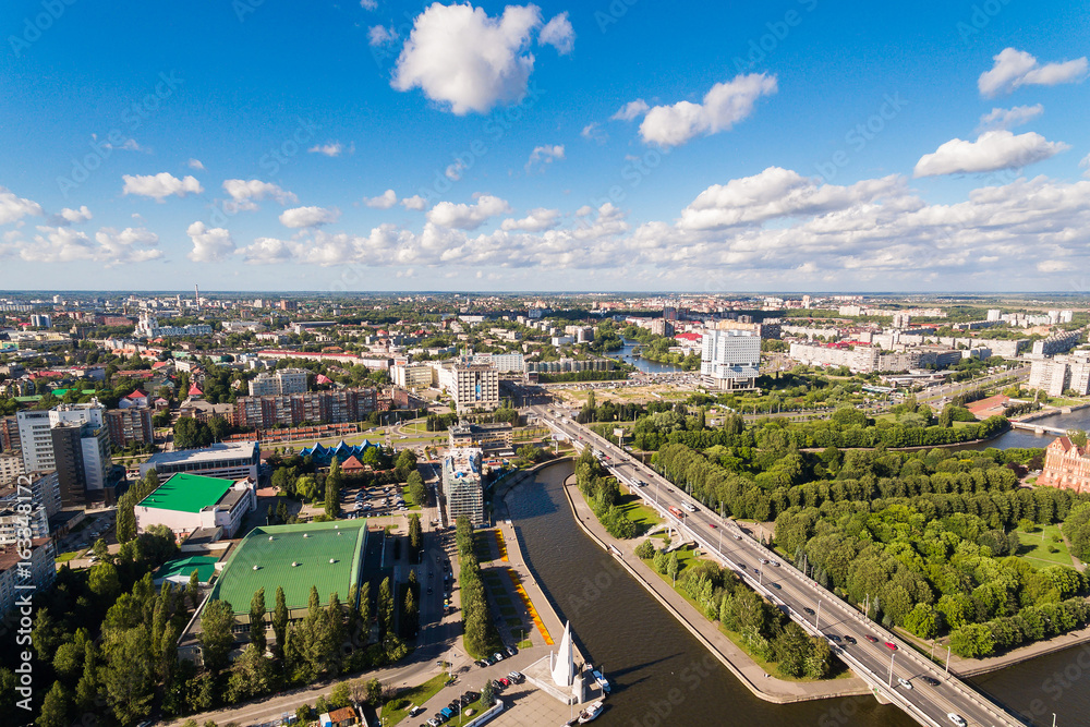Landscape of Kaliningrad, top view